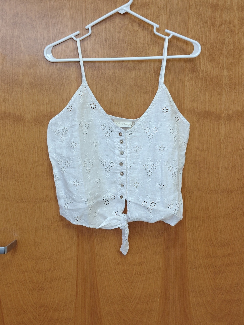 Reistor Pool Day Tan Lines Top Coconut White
